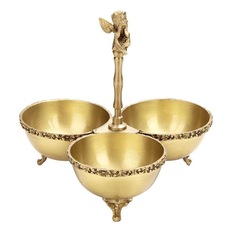 اردو خوری سه پیاله برنجی سوفیا