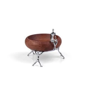 شکلات خوری پایه دار چوب و برنج ژستو