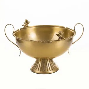 کاسه قدح دسته دار برنجی کویین