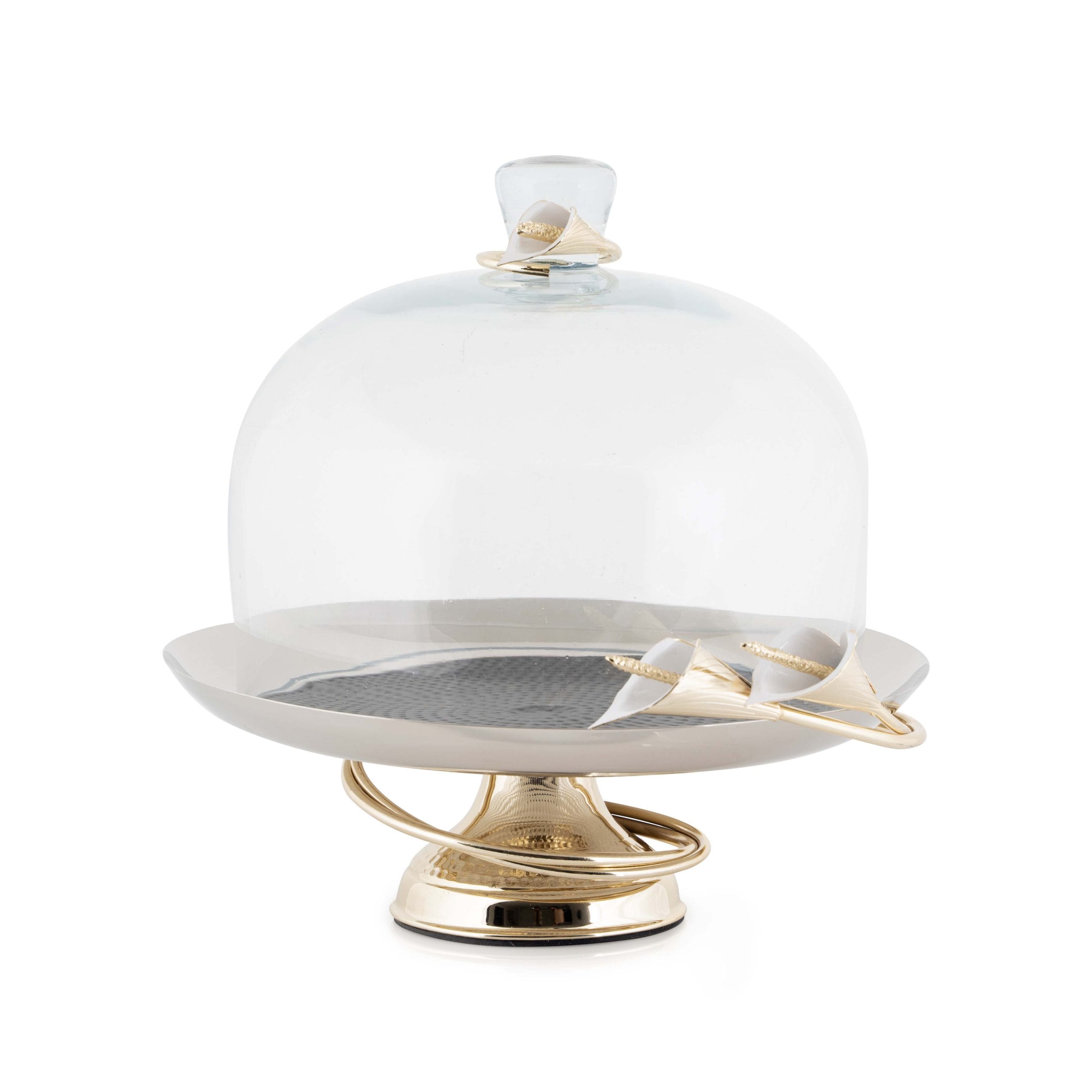 استند کیک نصف‌چکشی برنجی گل شیپوری CLH-411