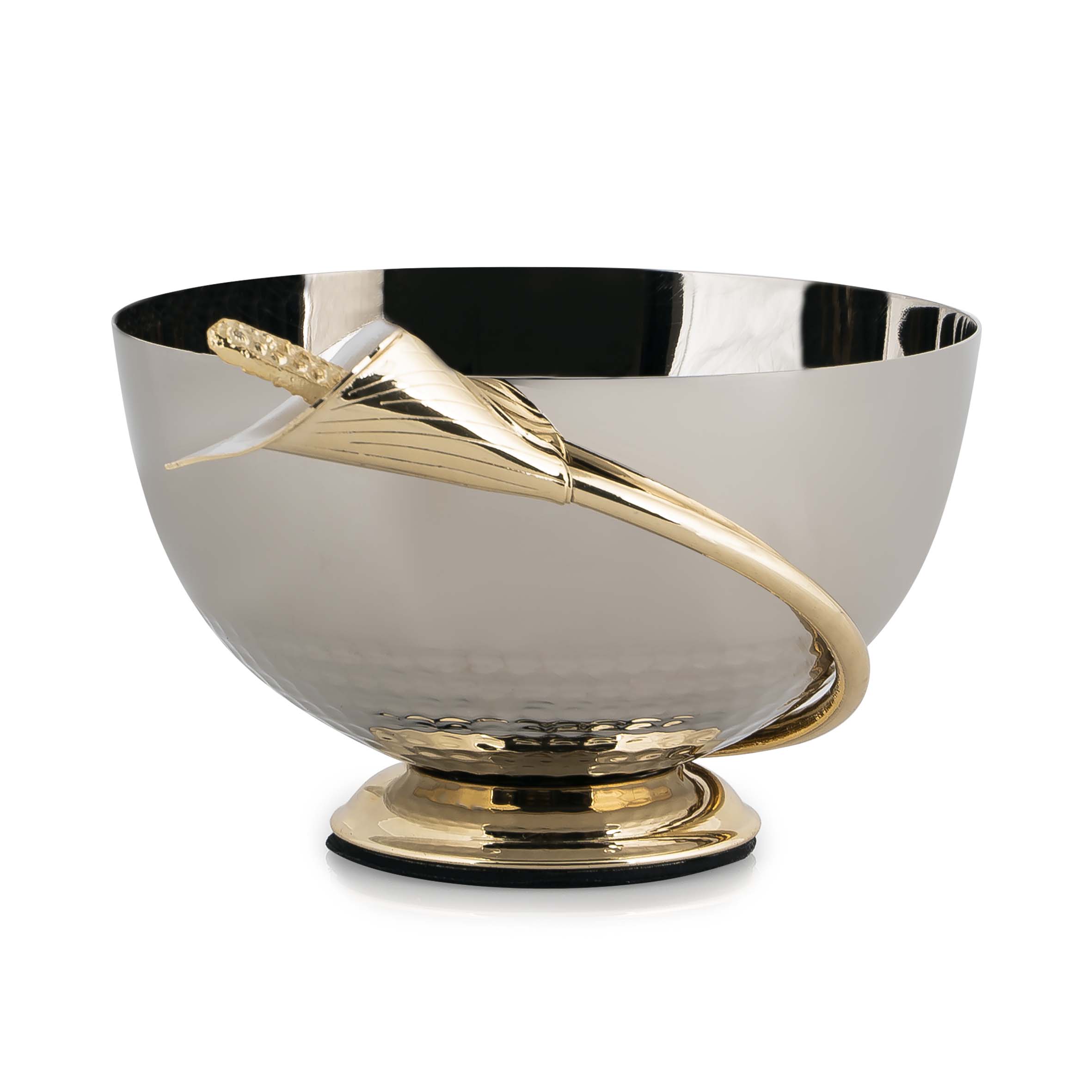 پیاله نصف‌چکشی برنجی گل شیپوری CLH-418