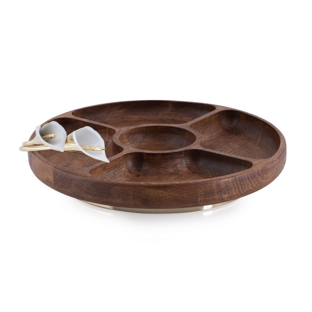 اردو 5 خانه (بزرگ) چوب و برنج گل شیپوری
