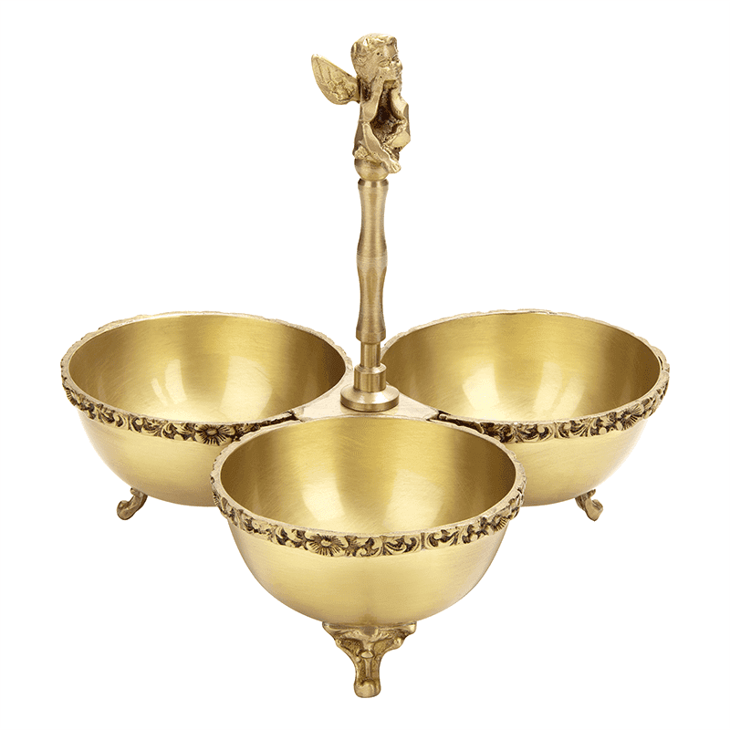 اردو خوری سه پیاله برنجی سوفیا