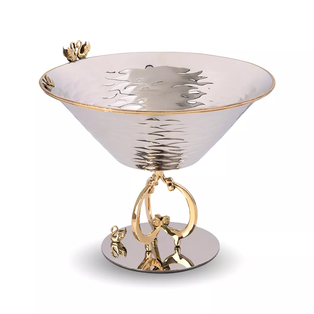 کاسه میوه استیل و برنج قو