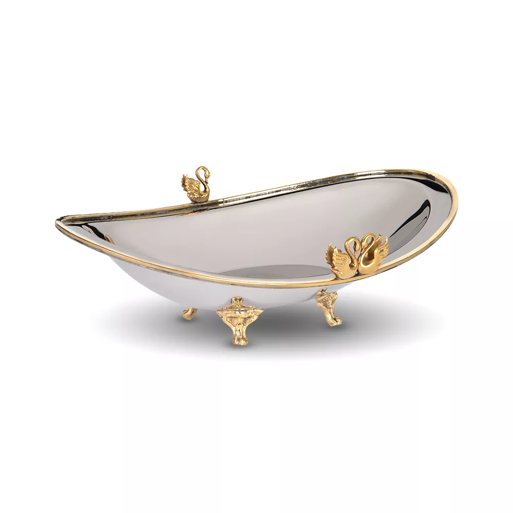 کشکول استیل و برنج قو