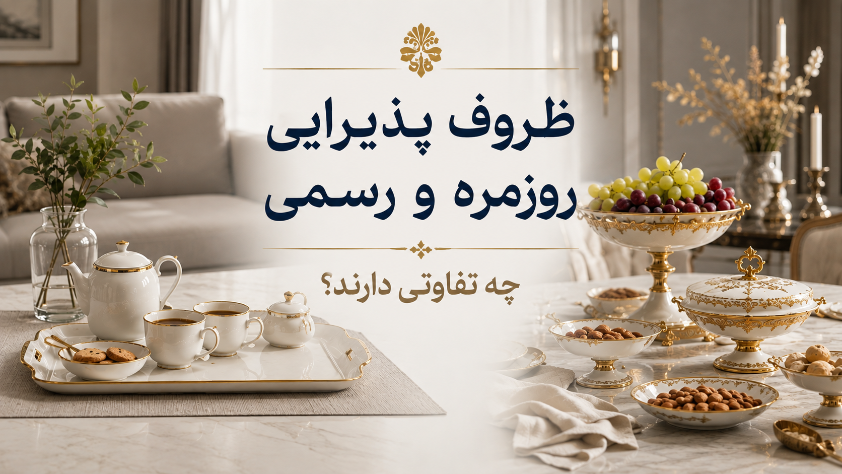 ظروف پذیرایی روزمره و رسمی چه تفاوتی دارند؟ راهنمای انتخاب کاربردی