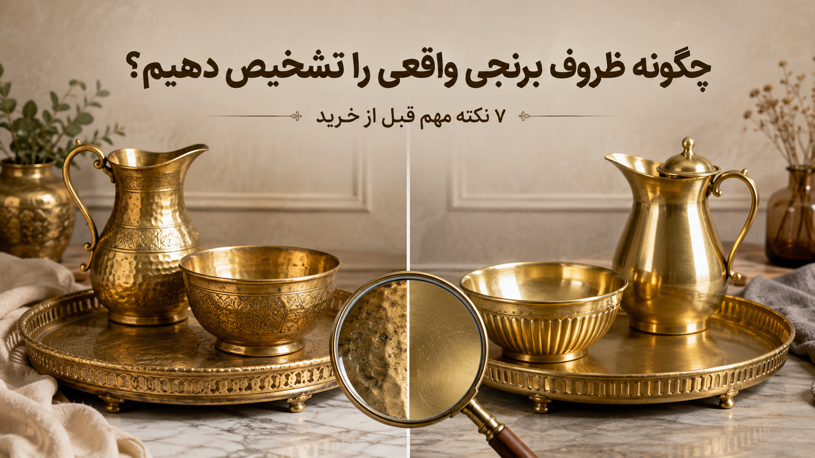 چگونه ظروف برنجی واقعی را تشخیص دهیم؟ ۷ نکته مهم قبل از خرید