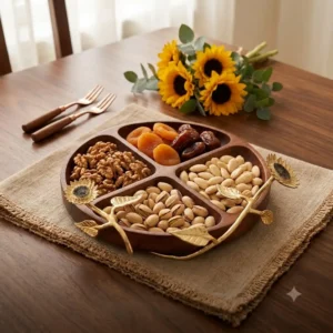 اردو چهار خانه چوب و برنج گل آفتابگردان